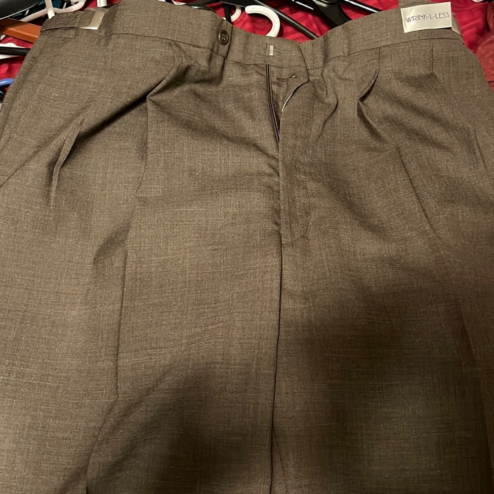 Grey dress pants adjustable waist